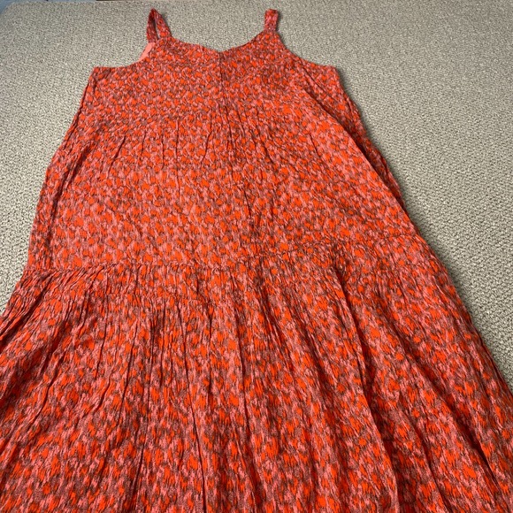 Joie Womens Dress Size Medium Red/Pink Ikat Print Sleeveless‎ Maxi Tiered Boho - Picture 5 of 14